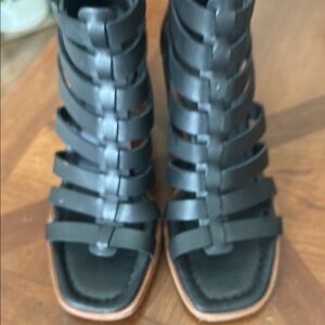 Sofft Black Sandals with Chunky Sole